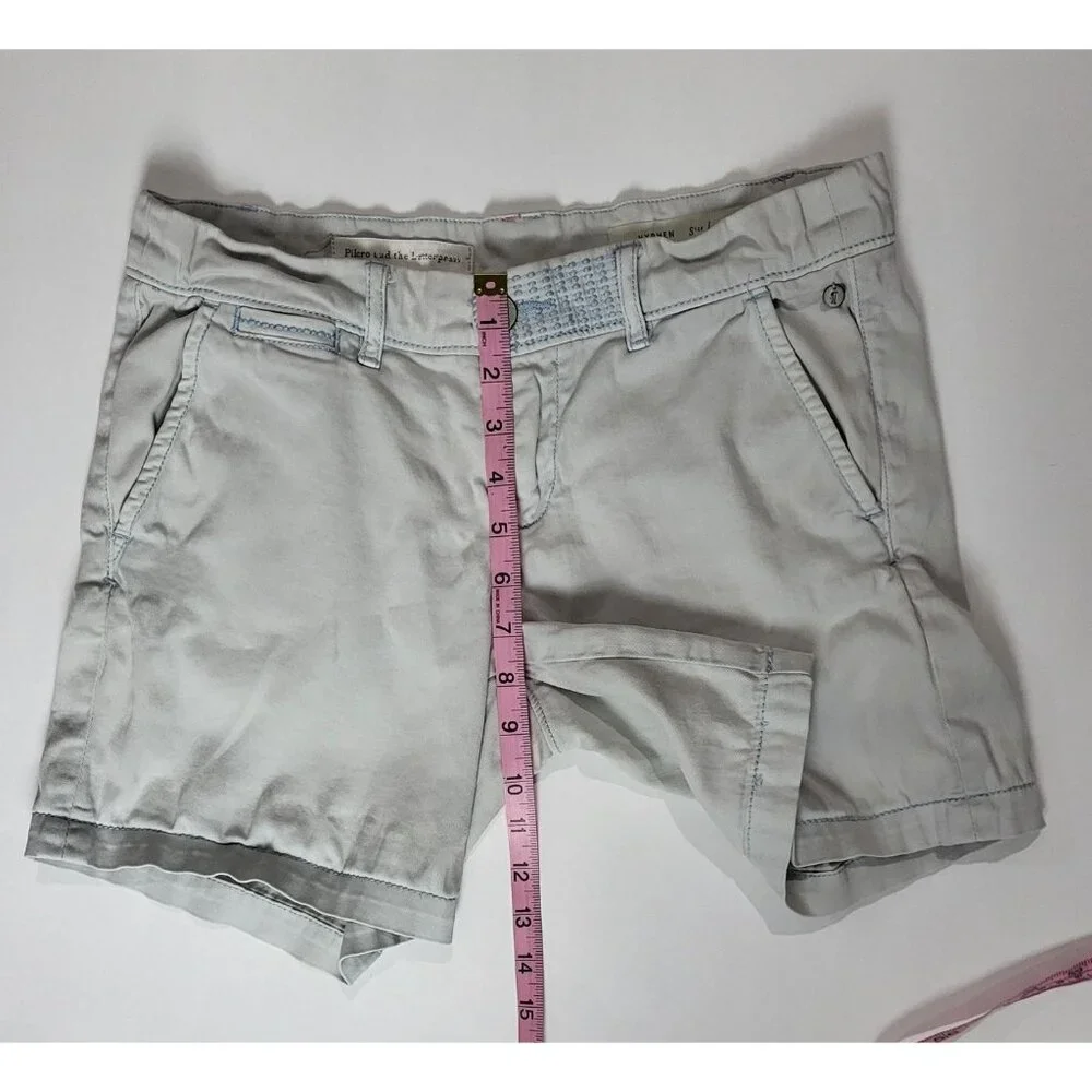 Pilcro Hyphen Womens Light Blue Cotton Casual Shorts Size 26